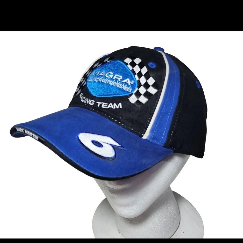 NWT Mark Martin #6 Nascar Hat Cap Viagara Nascar Roush Racing Jr's Garage